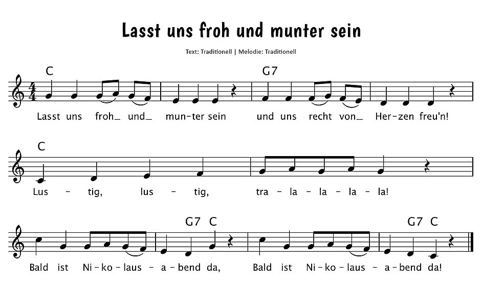 Lasst uns froh und munter sein Noten